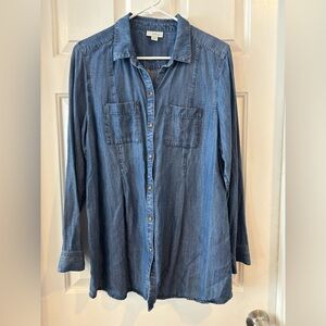 J. Jill Blue Denim Shirt